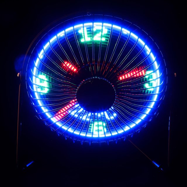 unbranded Ventilador USB Con Y Pantalla LED Metal Duradero Para Estudio Y Viaje