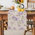 thumbnail image 5 of Table Runner Purple Flowers Table Decoration for Kitchen Dinning Spring Flowers Pastoral Table Decoration for Indoor Outdoor Party Wedding Decor 13x90 Inch, 5 of 7