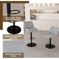 thumbnail image 3 of Montary Modern Kitchen Island Set with 63in Table & 4 Stools, Marble Countertop LED Lights Metal Grille, Black & Gray, 3 of 9