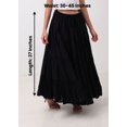 thumbnail image 3 of Sunzeyvora Women’s Cotton Tiered Maxi Skirt – Long Flowy Boho Skirt with Elastic Waist - Without Pockets, 3 of 3