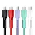1m Silicone Data Mobile Phone Color Fast Charging Line Liquid Soft