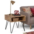 thumbnail image 3 of Simpli Home Hunter SOLID MANGO WOOD Metal 22 " W Square Industrial End Side Table in Natural, 3 of 4