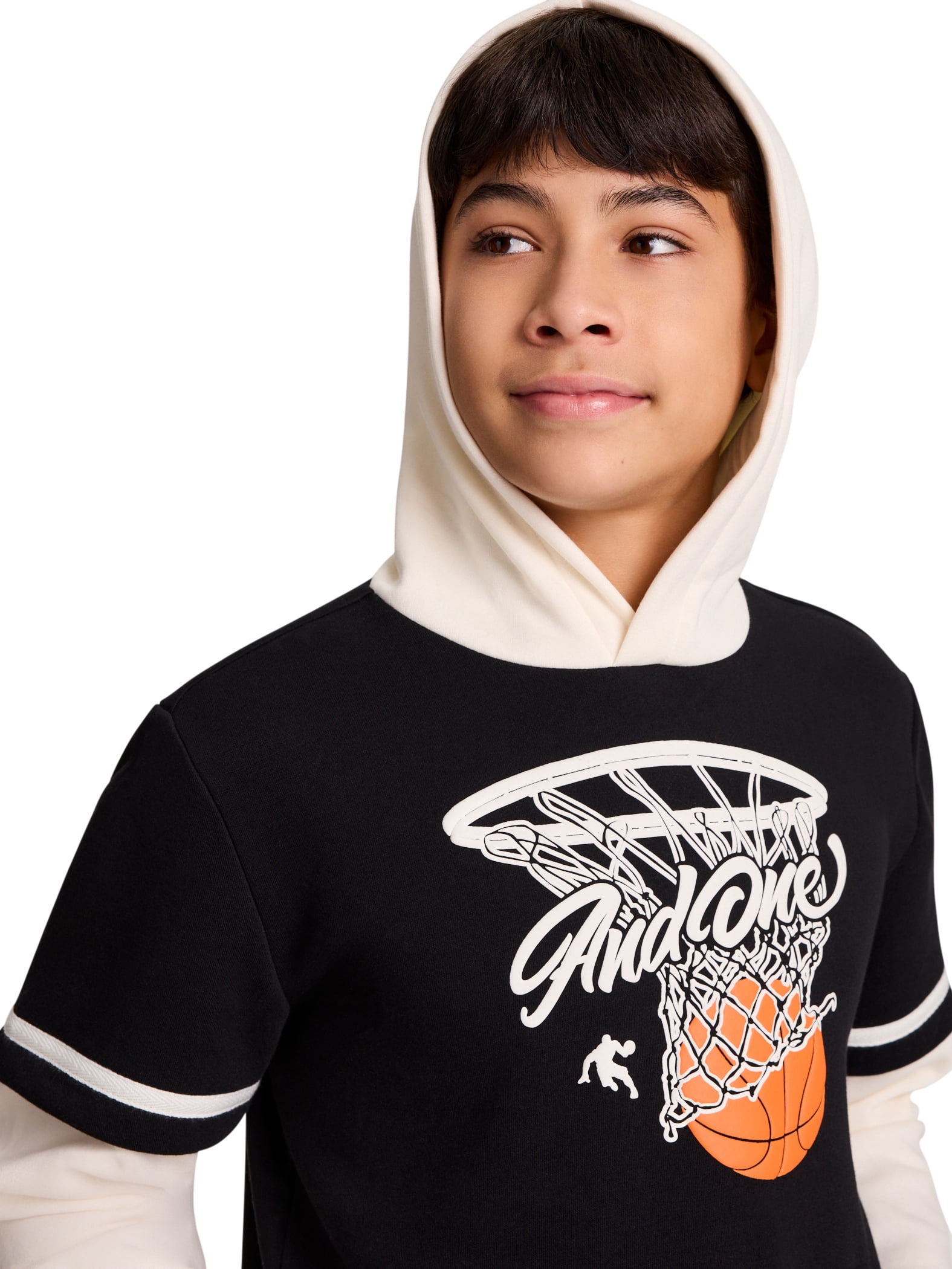AND1 Boy's Clean Break Fleece Hoodie, Sizes 4-18
