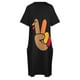 thumbnail image 5 of Suéter feo con diseño de pavo y mano de la paz para el Día de Acción de Gracias, vestido holgado con bolsillos, ropa para mujer, vestido de noche para mujer 2025, 5 of 7