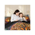 thumbnail image 4 of Homewish Boho Tree Of Life Twin Comforter Sets,Colorful Bohemian Glass Bedding Set,Orange Blue,Black Reversible,2pcs,1 Comforter and 1 Pillowcase, 4 of 7
