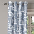 thumbnail image 2 of Ambesonne Geometric Grommet Curtain, Futuristic Stripes, 50" x 96", Cadet Blue Grey White, 2 of 6
