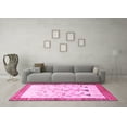 thumbnail image 3 of Ahgly Company Indoor Square Persian Pink Traditional Area Rugs, 6' Square, 3 of 4
