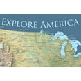 thumbnail image 4 of GeoJango United States USA Map Poster with States - Voyager (30x20 inches), 4 of 8