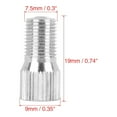 thumbnail image 3 of 4pcs 19mm Chrome Tyre Wheel Valve Stem Cap Extension Extender Silver Tone for Car Truck, 3 of 6