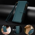 thumbnail image 6 of For Samsung S24 Plus /S25 Plus Wallet Case with Card Holder&Zipper Pocket –PU Leather Magnetic Flip Folio Cover, 9 Card Slots, Kickstand &Wrist Strap | Retro Purse Style Handbag Phone Case,Dark Green, 6 of 25