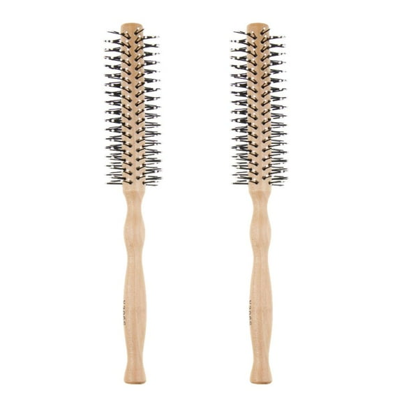 2-pack Wooden Handle static Round Hair Brush Round Hair Brush Massage Brush Hair Brush