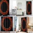 thumbnail image 6 of Red Yellow Flowers Wreath Fabric Shower Curtain Floral Plant Black Washable Shower Curtains for Bathroom, Waterproof Bath Curtain with Hooks Home Decor 72x72in, 6 of 8