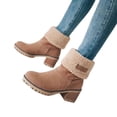 thumbnail image 3 of Bnwani Womens Boots,Winter Boots,Non-slip,Warm,Block,Round Toe,Brown,36(US:5.5), 3 of 5