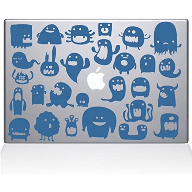 The Decal Guru Monsters Sticker Vinyle Autocollant pour MacBook - 13" Pro MacBook (2016 et Plus Récent) - Bleu Clair (1131-MAC-13X-LB)