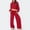 *Red, variant on ClodeEU Womens 2 Piece ,Hooded Crop Sweatshirts Sets Matching Wide Leg Athletic Pants With Pockets Drawstring White,Womens Plus M