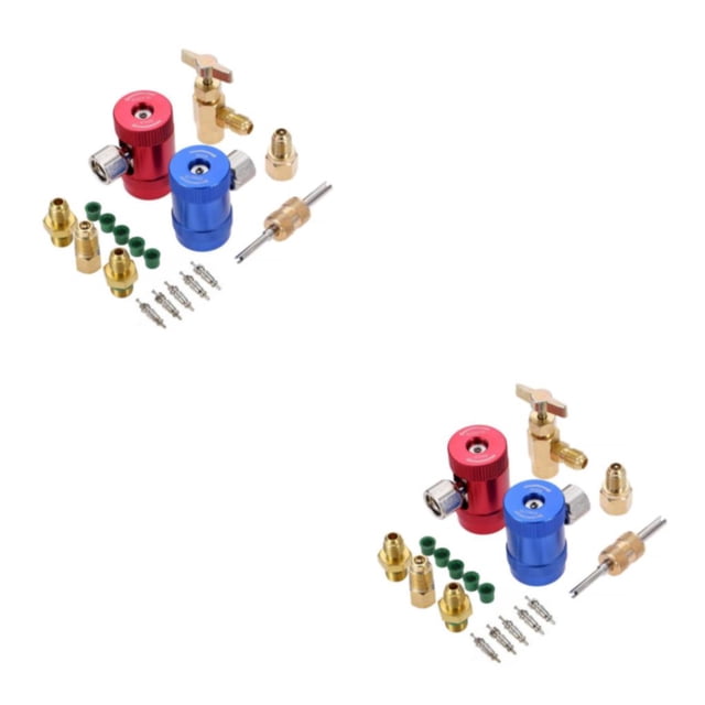 Thinsony Convenient Adapters Made Of Metal For Diagnostic Manifold Pressure Gauge 2Set