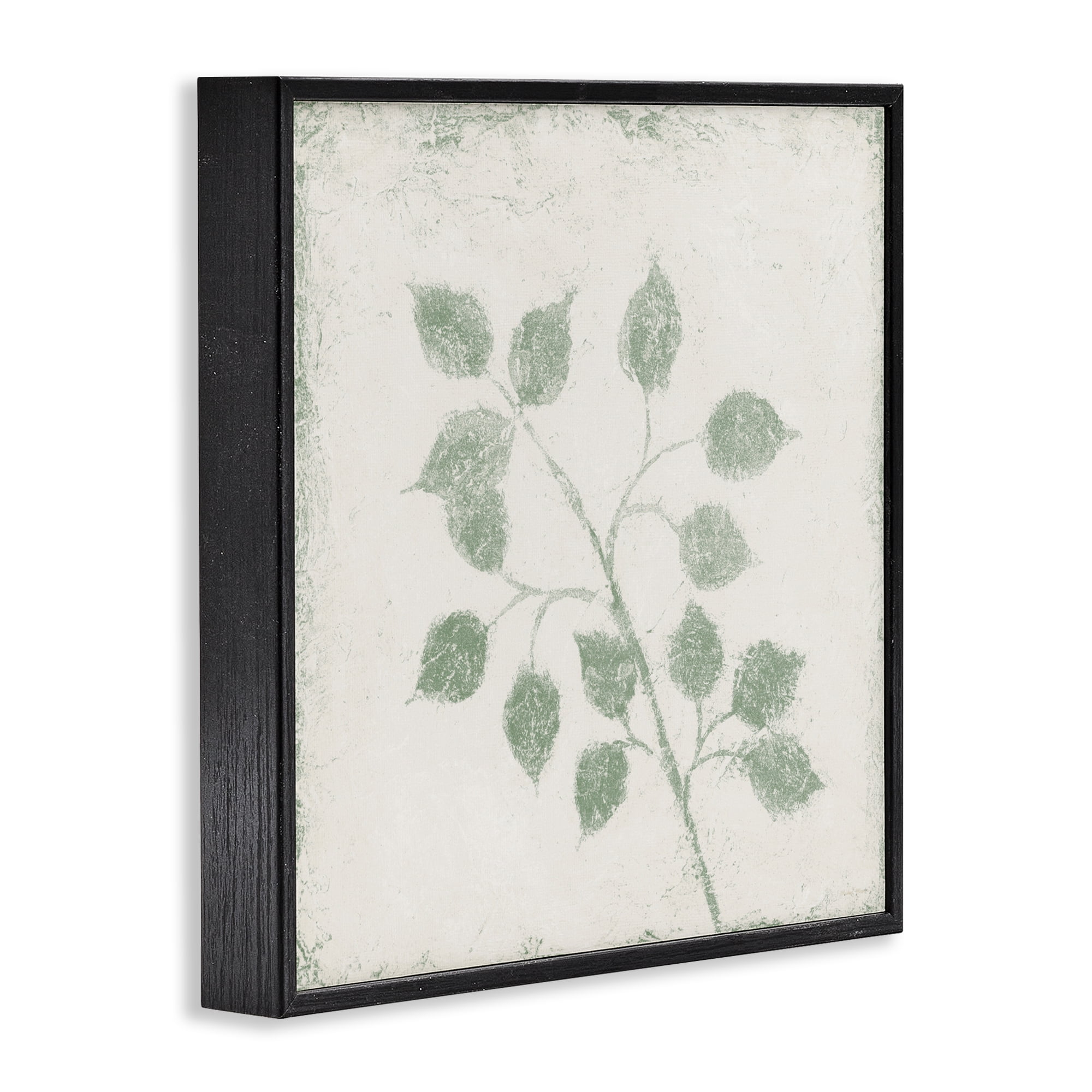 Stupell Industries November Leaves Plant Sprig Black Framed Giclee Art, design by Michael Marcon
