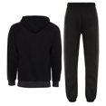 thumbnail image 3 of X-2 Men's Athletic Hooded Tracksuit 2 Piece Full Zip Sweatsuit Set, Black, Size Small, 3 of 5