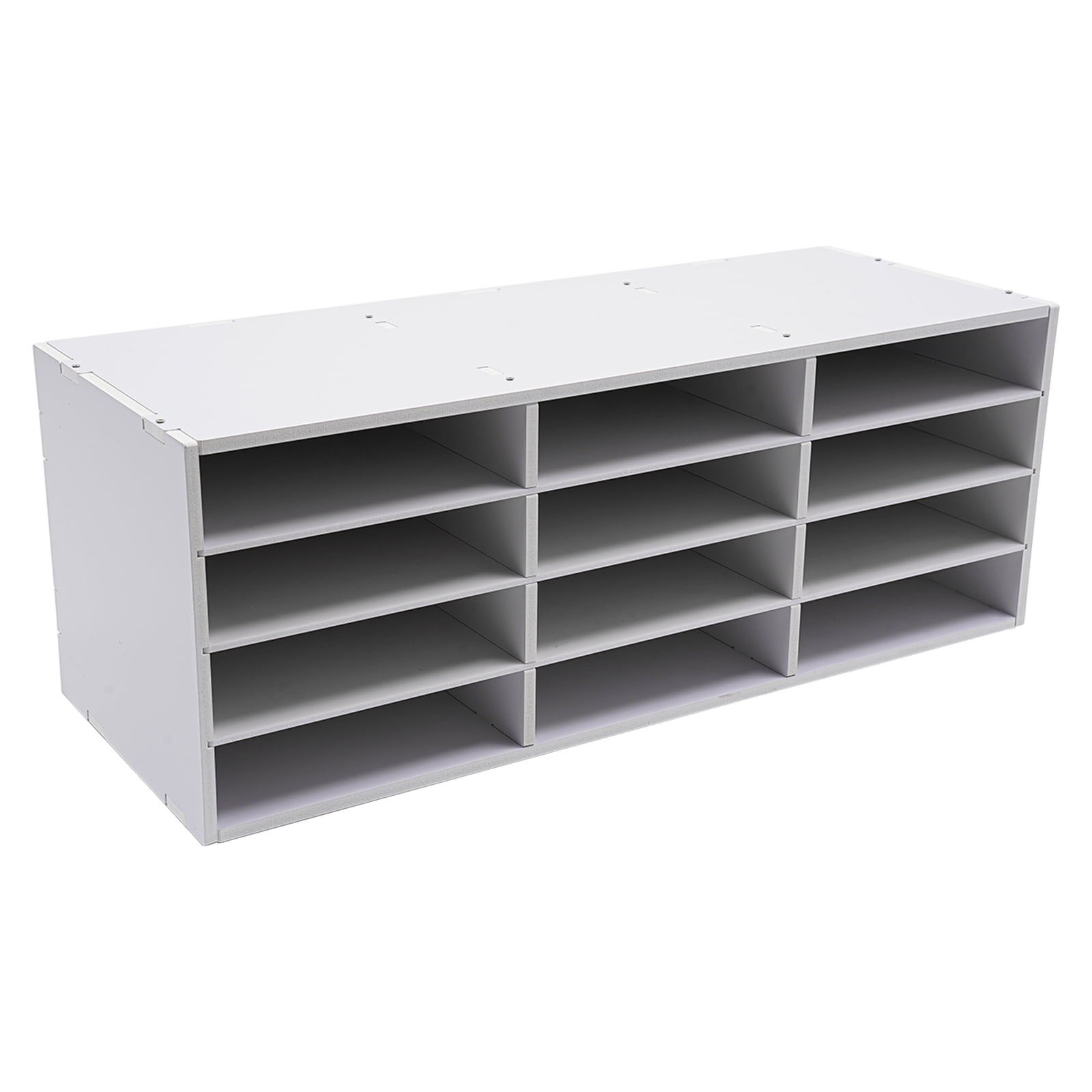 Stylish Desktop File Organizer, 12 Slots for Sorting Files and Mail, Durable PVC Literature Organizer, Great for Office and Home Desk Organization