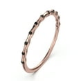 thumbnail image 2 of 0.11ct Black Diamond Moissanite Upon a Star 18K Rose Gold Over Silver Wedding Band, 2 of 4