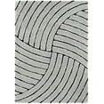 thumbnail image 2 of HR HANDCRAFT RUGS, shag Rug 8x10 for Living Room Decor 2021 Rug Trends Bright Modern Swirls Pattern, 3-D Hand Carved Shaggy Titanium and Black, 2 of 7