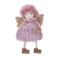 thumbnail image 1 of Farfi Muñeca de ángel de Navidad con ala Sombrero de Felpa Falda Adorno de Estrella Cara Sonriente Accesorio de Festival de Piernas Largas Cordón Decoración del hogar de Navidad Colgante para niñ, 1 of 5