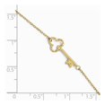 thumbnail image 2 of 14k Yellow Gold Spring Ring Polished Key Anklet With 1inch Ext 9 Inch Measures 5mm Wide Jewelry Gifts for Men, 2 of 3