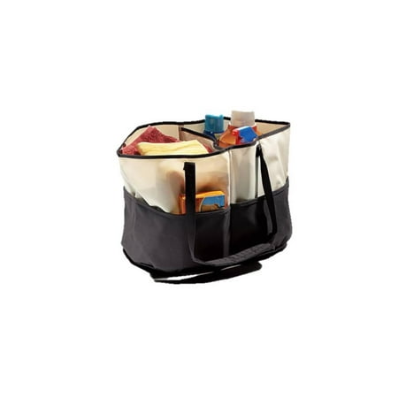 - Homz All Purpose Tote Bag, Canvas, Ivory and Black, Set of 1