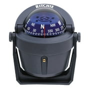 Ritchie B-51G Bracket Mount Explorer Compass, Grey with Blue Dial