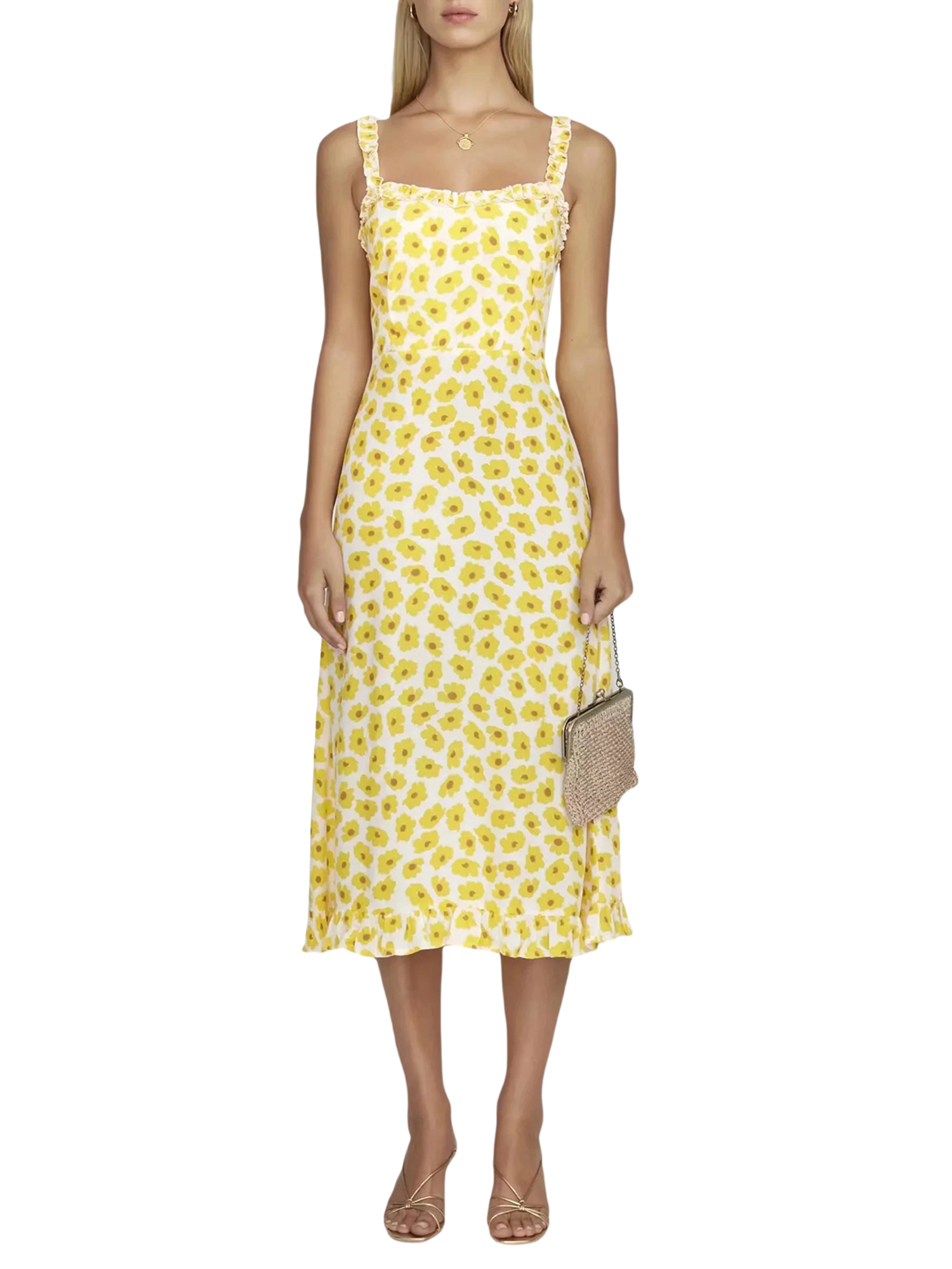 faithfull sunflower midi dress