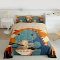 thumbnail image 2 of Feelyou Cartoon Dinosaur Teens Queen Comforter Set, Kawaii Ramen Dino Bedding Sets, Japanese Anime Animal Reversible Bedding Comforter Set, Lightweight Room Decor, 3pcs, 2 of 8