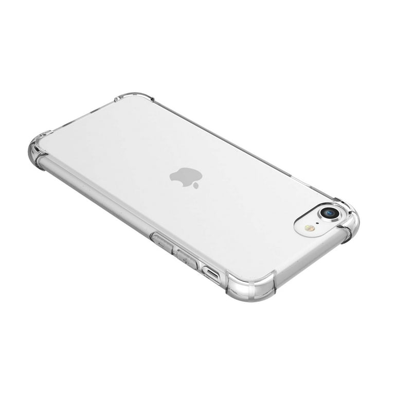 iPhone / 8 Ca, iPhone / 8 Clear Ca, iPhone / 7 Ca, Njjex Crystal Transparent  Clear Flexible Shock Absorption Bumper Soft Gel TPU Cover For iPhone / 7/8  4.7 Inch -Clear