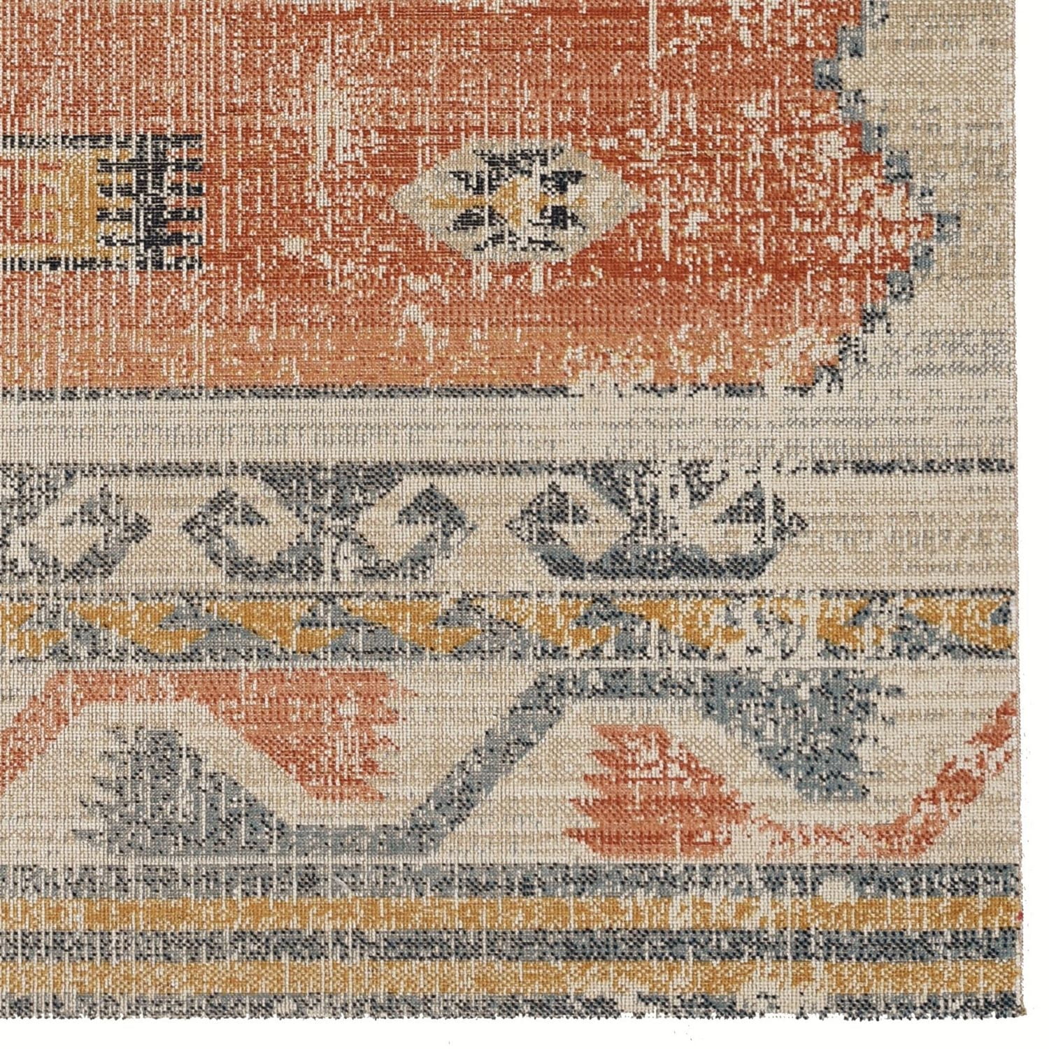 Great Zero Barlow Ivory & Rust 8' x 10' Area Rug