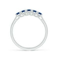thumbnail image 2 of ANGARA Natural Half Eternity Five Stone Blue Sapphire Wedding Band in 14K White Gold for Women (Size-2.8mm) | September Birthstone, Anniversary, Jewelry Gift for Women | Natural Blue Sapphire Ring, 2 of 10