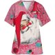 thumbnail image 1 of Blusa de algodón con cuello en V para hombre y mujer, ropa de trabajo con estampado navideño, uniforme médico, médico, enfermera, 1 of 5