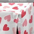 thumbnail image 4 of Hearts Dog Crate Cover, Rhythmic Sponge Print Look Cutsy Valentines Romance Love, Easy to Use Pet Kennel Cover for Medium Large Dogs, 35" x 23" x 27", Blush Pastel Pink, by Ambesonne, 4 of 6