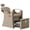 Gray-Gold, variant on KIGOTY Reclining Pedicure Chair No Plumbing, Reclining Pedicure Station Unit with Massage Foot Bath & Hidden Storage Platform, Height Adjustable Lift Spa Chair for Salon Home Nail Tech, Gray-Gold