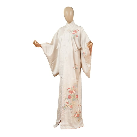DEAR VANILLA Authentic Traditional Japanese Homongi Kimono for Women Silk Robe Made in Japan KMH-0063