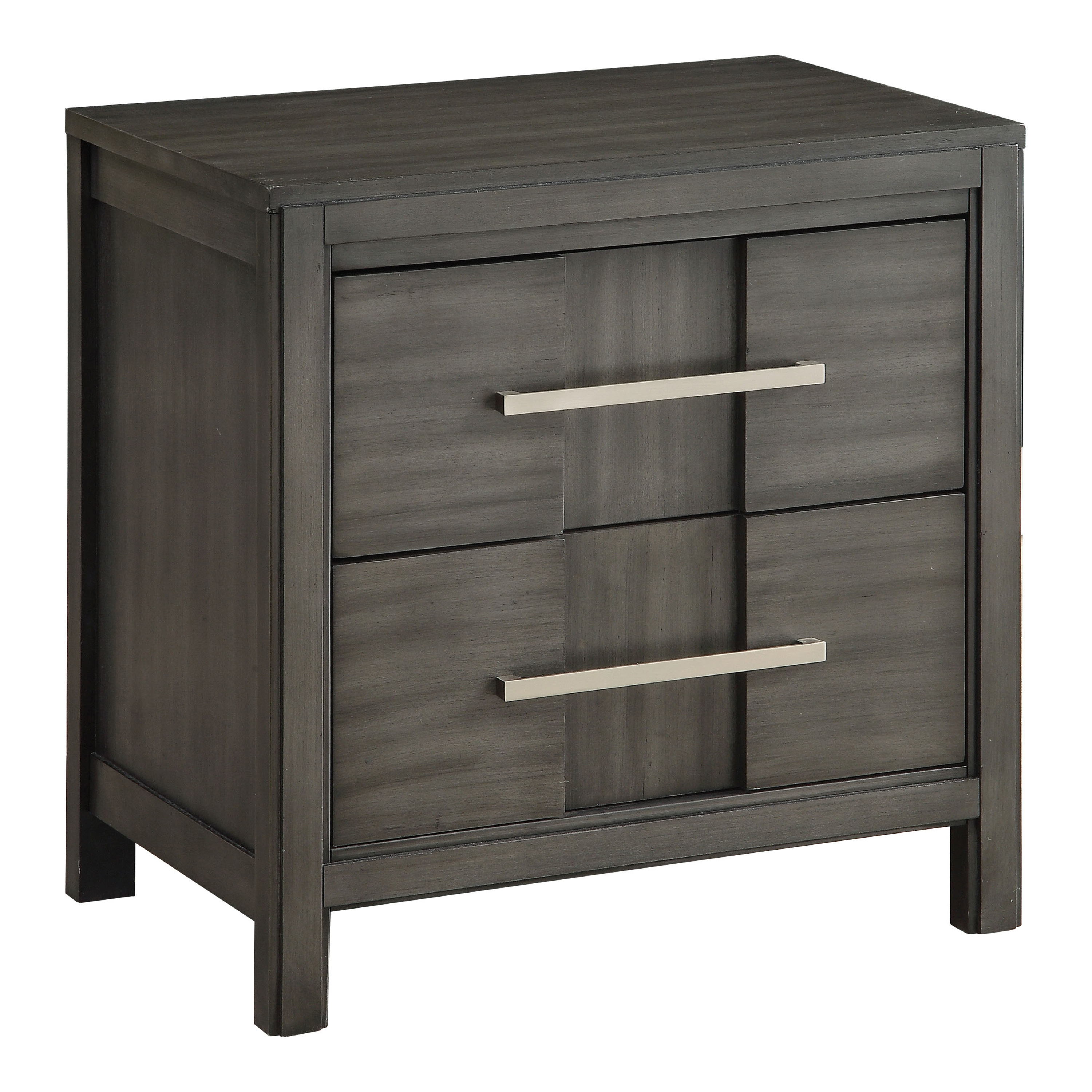 Furniture of America Lowell 2-Drawer Wood Gray Nightstand