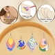 thumbnail image 4 of 120 Piezas de Aretes de Madera Sin Terminar, Madera en para Aretes, 4 Formas para Aretes de Madera con para Aretes y Anillos para Saltar, 4 of 6