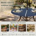 thumbnail image 6 of Round Outdoor Tablecloth with Umbrella Hole and Zipper, Dark Blue Tablecloth with Elastic Waterproof, Modern Farmhouse Solid Color Patio Table Covers for 55" - 60" Picnic Pool Tables, 6 of 9