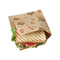 thumbnail image 2 of Papel for envolver sándwiches de calidad alimentaria, papel absorbente de aceite, papel a prueba de grasa, bolsas de papel desechables for hornear pan y hamburguesas for el hogar, 50 piezas, 2 of 2
