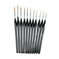 thumbnail image 2 of AMLESO 11 Pcs Pinceaux Miniatures Micro Détails pour Aquarelle Visage Huiles Noir, 2 of 8