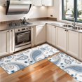 thumbnail image 3 of Kitchen Rugs Sets Of 2,Blue Paisley and Floral Pattern Anti Fatigue Kitchen Mat Rugs Non Slip Washable,Decorative Kitchen Floor Mats for Kitchen,Sink,Laundry,17"X47", 3 of 5