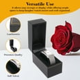 thumbnail image 4 of Novel Box Black Jewelry Box for Bangle/Watch with Gold Trim - Faux Leatherette Storage Case, 4 of 7