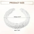 thumbnail image 5 of Unique Bargains Fluffy Fuzzy Headband Solid Color Hair Band for Women Soft Lambswool Hairband White, 5 of 7