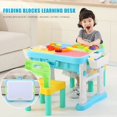 thumbnail image 2 of Multifunction Environmental Protection PE Children Study Desk Toy Building Blocks Kids Playing Drawing Learning Desk heqiyong LED, 2 of 2