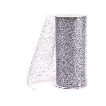 Polished Mesh - Darice Metallic Mesh: Silver, 6 in x 8 yd