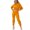 28-Workout Sets-Yellow, variant on SELONE Workout Outfits For Women 2 Piece Long Sleeve Hoodies Long Sweatpants Crop Hooded Neck Sweat Suits Loose Fit Taper Leg Gym Sets Solid Jogger Lounge Sets Streetwear Fall Wintern Clothes Red
