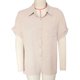 thumbnail image 1 of Blusa con cuello vuelto, color puro, dobladillo informal, blusa con un solo pecho, Top para mujer, dama, mujer, albaricoque S, 1 of 3